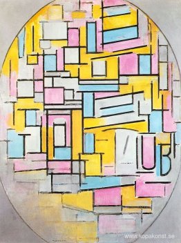 Komposition med Oval i färgplan II Komposition med Oval i färgplan II