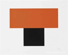 Röd-orange över svart Röd-orange över svart