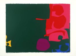 Interlocking Scarlet och Pink i Deep Green Interlocking Scarlet och Pink i Deep Green