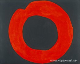 Röd cirkel på svart Röd cirkel på svart