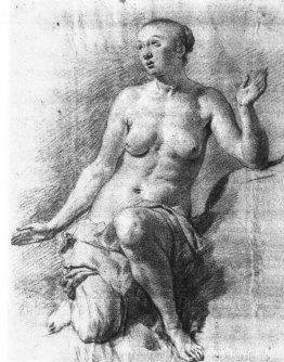 Studie av en kvinnlig naken Studie av en kvinnlig naken