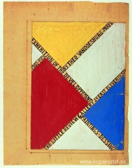 Design för en affisch för en utställning på The Little Review Ga Design för en affisch för en utställning på The Little Review Ga