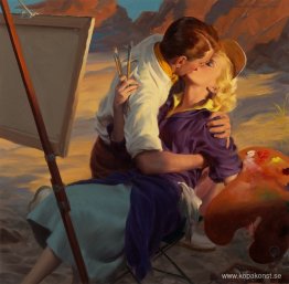 A Kiss From Johnny, McCall's Magazine illustration A Kiss From Johnny, McCall's Magazine illustration