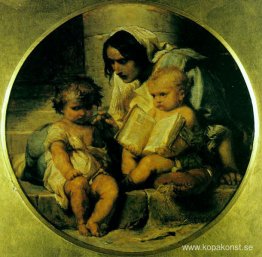 Ett barn som lär sig läsa Ett barn som lär sig läsa