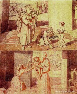 Profeten Elia och änkan sareptana Profeten Elia och änkan sareptana