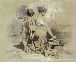 Kvinna med Amours Kvinna med Amours