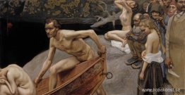 Vid floden Tuonela, studera för fresker av Jusélius mausoleum Vid floden Tuonela, studera för fresker av Jusélius mausoleum