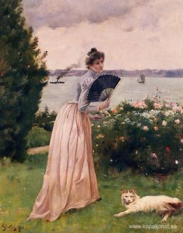 Kvinna med en fläkt Kvinna med en fläkt