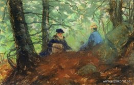 Två flickor i skogen Två flickor i skogen