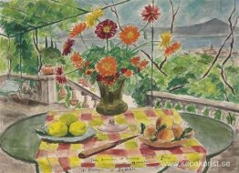 Sur la terrasse--vue de la mer Sur la terrasse--vue de la mer