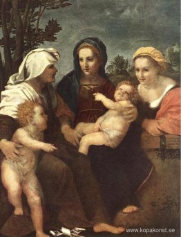 Madonna och barn med Sts Catherine, Elisabeth och Johannes Döpar Madonna och barn med Sts Catherine, Elisabeth och Johannes Döpar