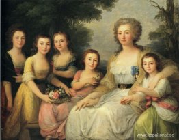 Porträtt av grevinnan A S Protasova med hennes systerdotter Porträtt av grevinnan A S Protasova med hennes systerdotter