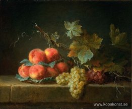 Stilleben med persikor och vindruvor Stilleben med persikor och vindruvor