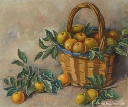 Korg med äpplen Korg med äpplen