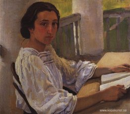 Porträtt av E. Solntseva, konstnärens syster Porträtt av E. Solntseva, konstnärens syster