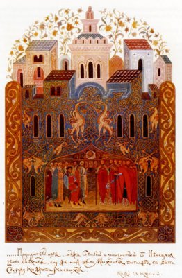 Prins Michael Glanda Kambilas ankomst till Ryssland, Veliky Novg Prins Michael Glanda Kambilas ankomst till Ryssland, Veliky Novg