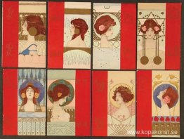 Flickansikten med röd kant Flickansikten med röd kant