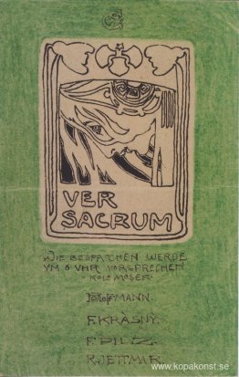 Vykort till Carl Moll, Ver Sacrum Vykort till Carl Moll, Ver Sacrum