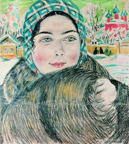 En ung köpmans fru i en rutig halsduk En ung köpmans fru i en rutig halsduk