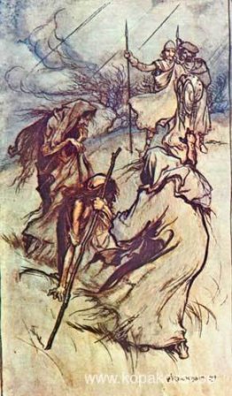 De stoppades av Tre figurers konstiga utseende De stoppades av Tre figurers konstiga utseende