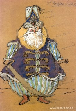 Pascha. Kostymdesign för Tcherepnins balett "Le Pavillon D'armid Pascha. Kostymdesign för Tcherepnins balett "Le Pavillon D'armid