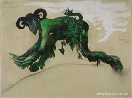 Rita ung gudom Narcisse dräkt, balett Diaghilev Rita ung gudom Narcisse dräkt, balett Diaghilev