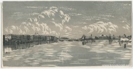 Utsikt över floden Neva och börsbyggnaden från Trinity Bridge Utsikt över floden Neva och börsbyggnaden från Trinity Bridge