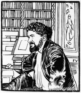 Porträtt av den franske författaren Octave Uzanne Porträtt av den franske författaren Octave Uzanne