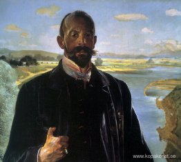 Självporträtt, vistula floden bakom Självporträtt, vistula floden bakom