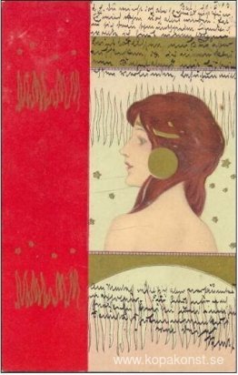 Flickansikten med röd kant Flickansikten med röd kant