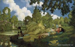 Sovande ung kvinna i parken Sovande ung kvinna i parken