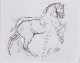 Kavallerist som går en häst Kavallerist som går en häst