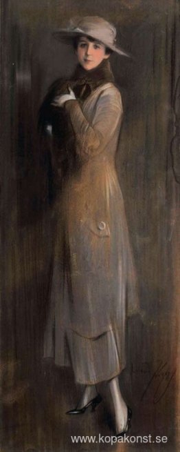 Dam med lång kappa Dam med lång kappa