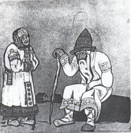 Skiss av kostymer för "Snow Maiden" Skiss av kostymer för "Snow Maiden"