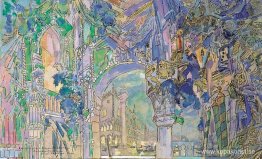 Gardinskissen av pjäsen La Ronde des Heures Gardinskissen av pjäsen La Ronde des Heures