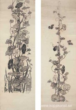 Moth and Convolvulus (miniatyrbildspaneler) Moth and Convolvulus (miniatyrbildspaneler)