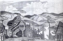 Studie av scendesign för "Snow Maiden" Studie av scendesign för "Snow Maiden"