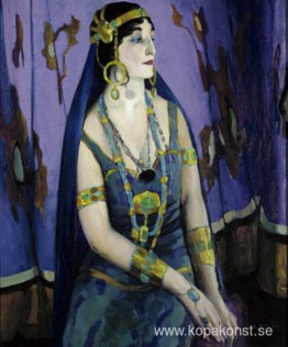 Skådespelerskan som Cleopatra (Mercedes de Cordoba, konstnärens Skådespelerskan som Cleopatra (Mercedes de Cordoba, konstnärens