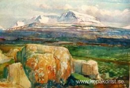 Scen från Fljótsdalshérað på östra Island Scen från Fljótsdalshérað på östra Island