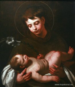 Saint Antony of Padua håller barnet Jesus Saint Antony of Padua håller barnet Jesus