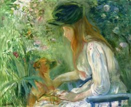 Flicka med hund Flicka med hund