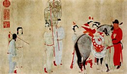 Yang Guifei sätter upp en häst Yang Guifei sätter upp en häst