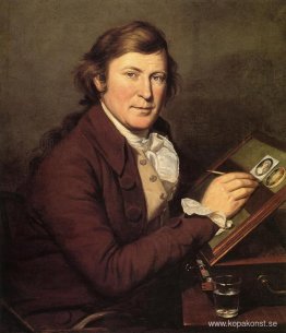 James Peale målar en miniatyr