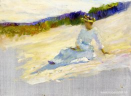 Solljus, flicka på stranden, Avalon