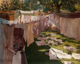 Wash Day - A Back Yard Reminiscens of Brooklyn
