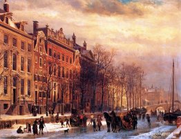 Utsikt över Heerengracht i Amsterdam
