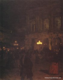 Paris Opera på natten