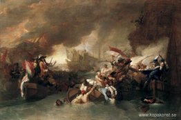 Slaget vid La Hogue, förstörelse av den franska flottan, 22 maj