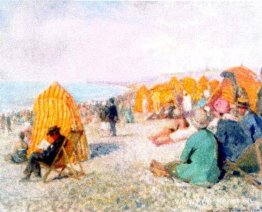 Utsikt över Dieppes strand