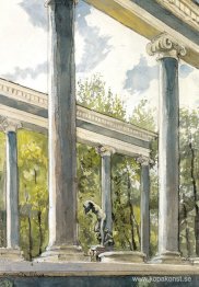 Peterhof-palatset. Lejonkaskad och pelargång